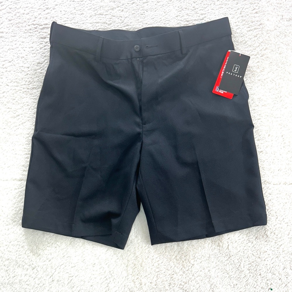 PGA Tour Men's 36" x 9" Golf Shorts Expandable‎ Waistband Flat Front Moisture - Picture 2 of 10
